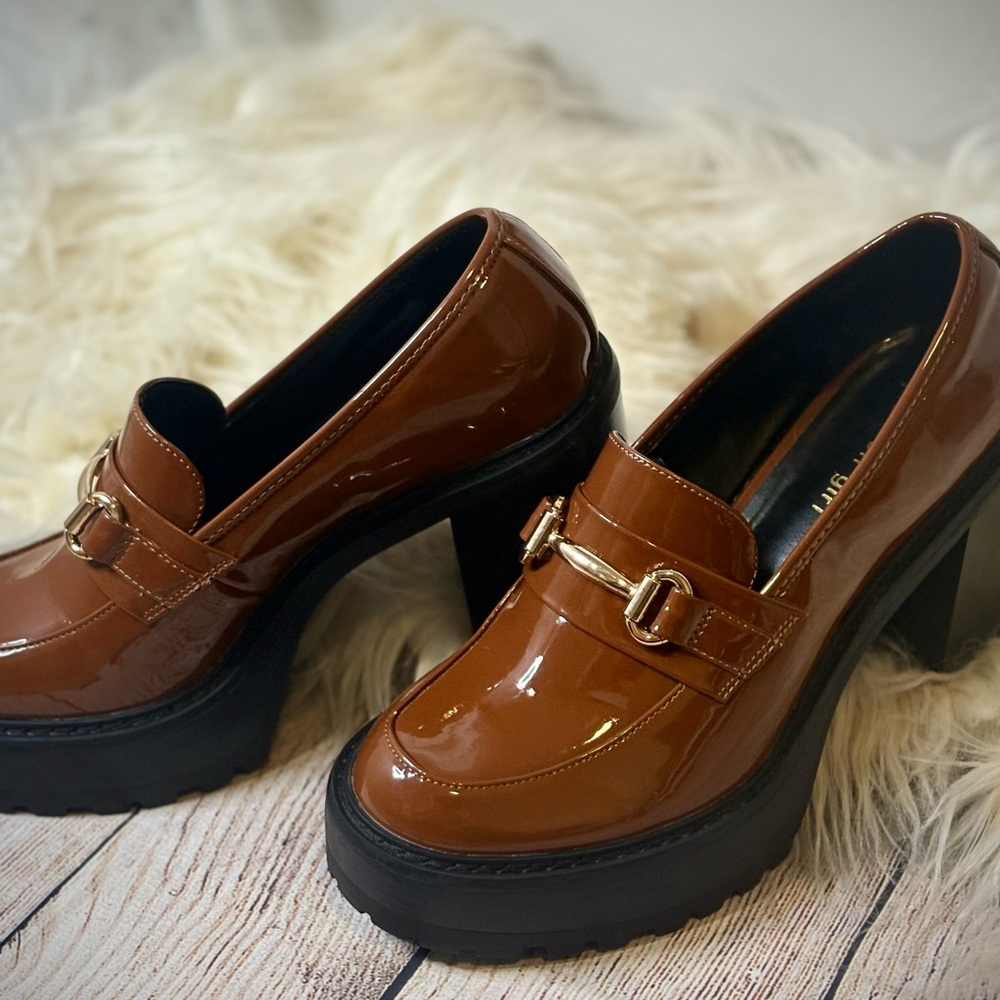 Madden Girl Brown Platform Loafers